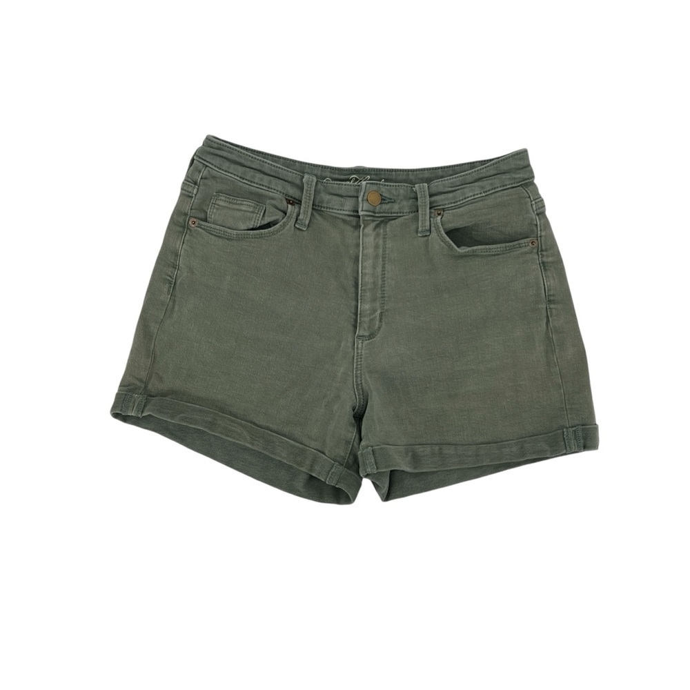 Universal Thread Green High Rise MIDI Jean Shorts Size 10 Women’s
